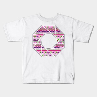 Ethnic octagon (pink) Kids T-Shirt